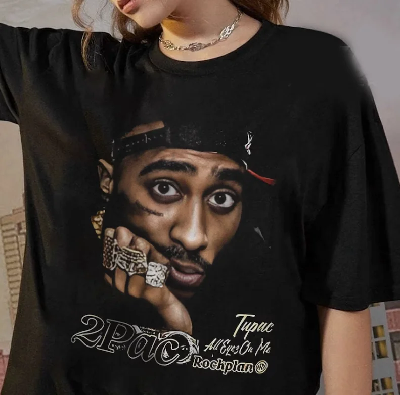 

Vintage 2Pac All Eyez On Me Shirt, Rap Concert Rare Hip Hop Graphic Shirt