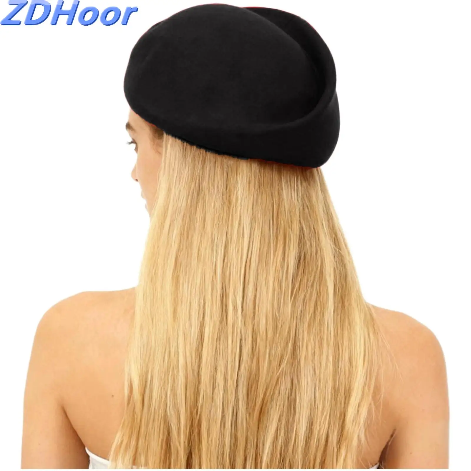 

Women Pillbox Wedding Hat Headwear Solid Color Vintage Millinery Base for Church Dinner Parties