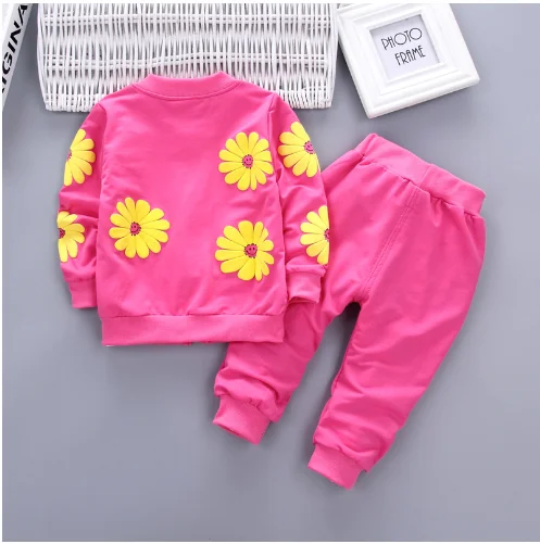 Baby Girls Clothing Set 2021 Winter Fashion Children Clothes Kids Toddler Sport Suit Cotton Tracksuit Clothes For 1 2 3 4 Years