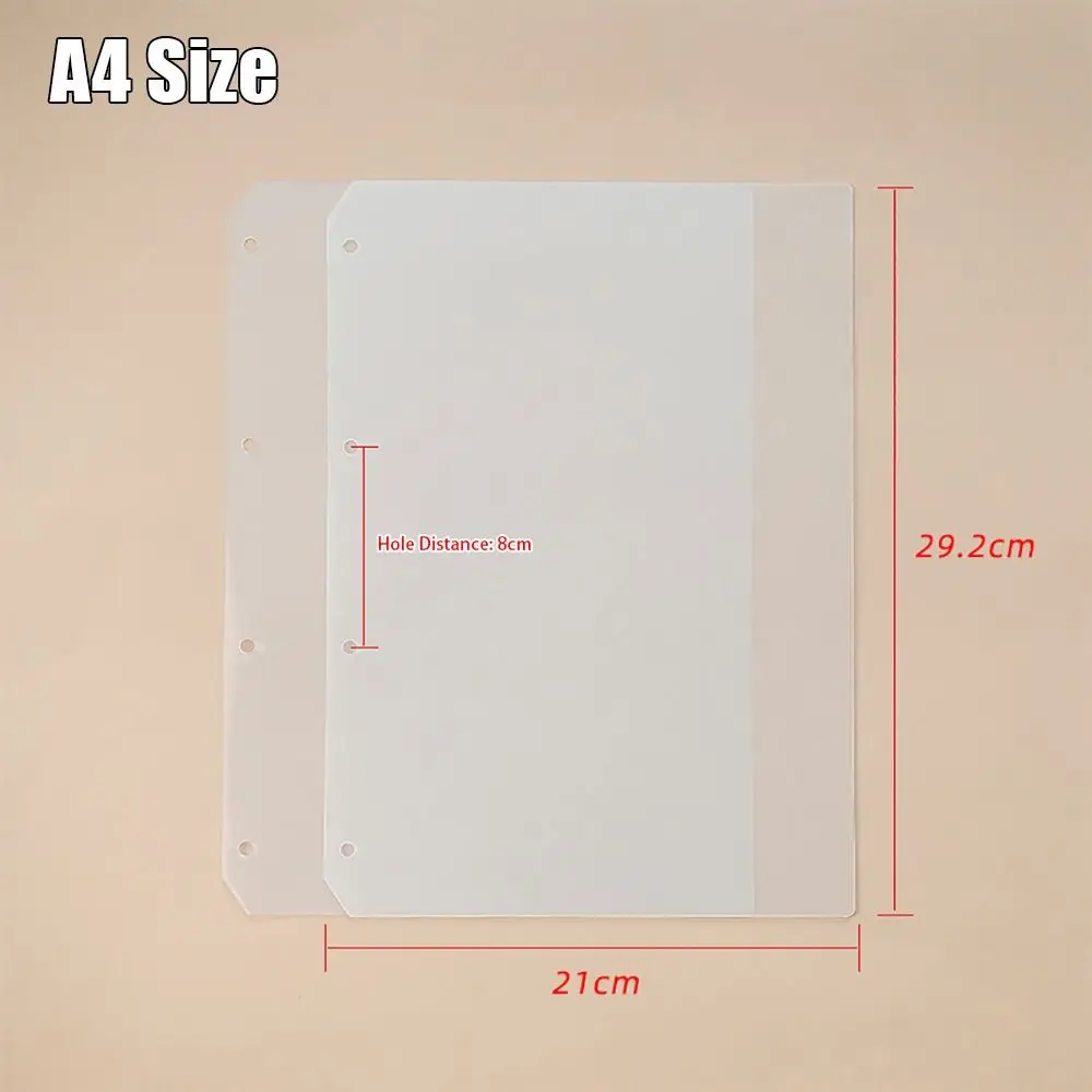 10Pcs A4 A5 A6 A7 Notebook Divider Stationery Accessories Matte Inner Paper Separator PP Universal Binder Organizer Baffle