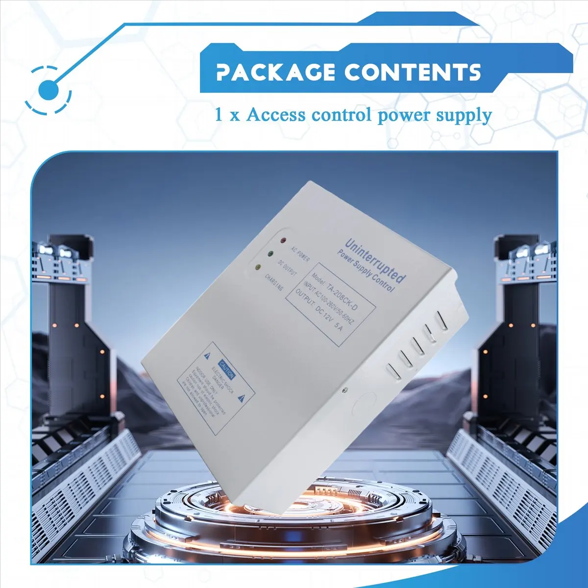 A72U 208CK-D AC 110-240V DC 12V/5A Door Access Control System Switching Supply Power UPS Power Supply