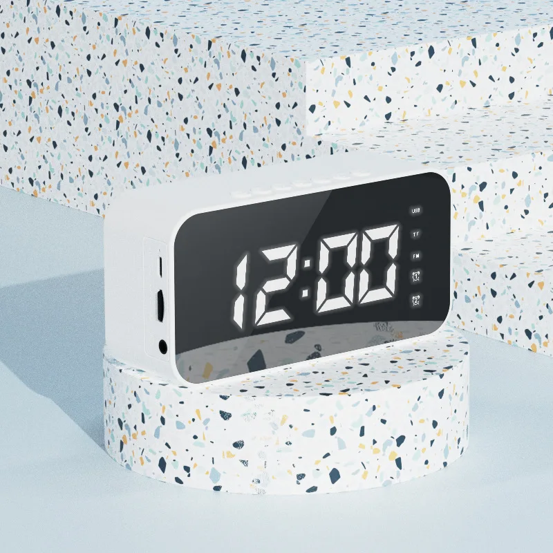 

Smart Wireless Bluetooth Remote Desktop Home Work Speaker Screen Clock Alarm Clock Mini Radio