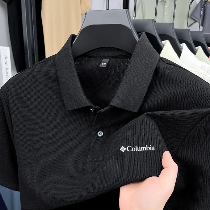 100% pure cotton 2026high-end brand men's short sleeve polo shirt summer fashion luxury logo embroidered golf top casual T-shirt