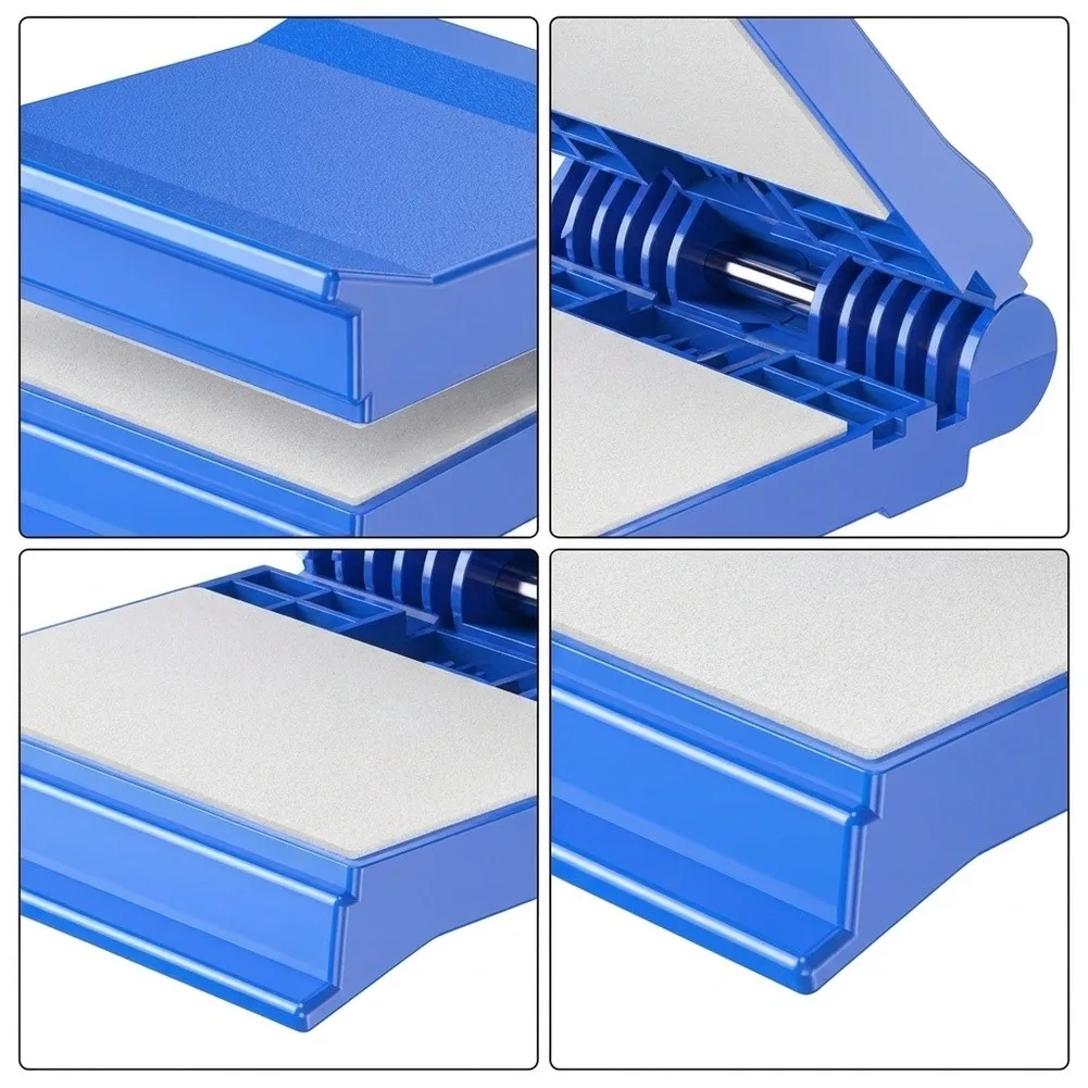 Fiber Wiping Clip with Built-in Pad Storage Compartment and Ergonomic Handle for One-Handed Operation in Tight Spaces