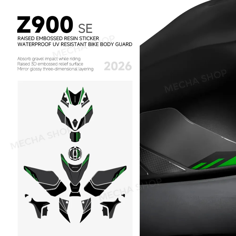 For Z900 SE 2026 Tank Pad Decal Waterproof 3D Epoxy Resin Sticker Protection Kit Motorcycle Accessories