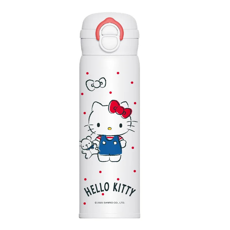 

2025 New Sanrio Kids Thermos Cup with Double Drinking Straw Water Bottle for Elementary and Junior High School Students Home Use