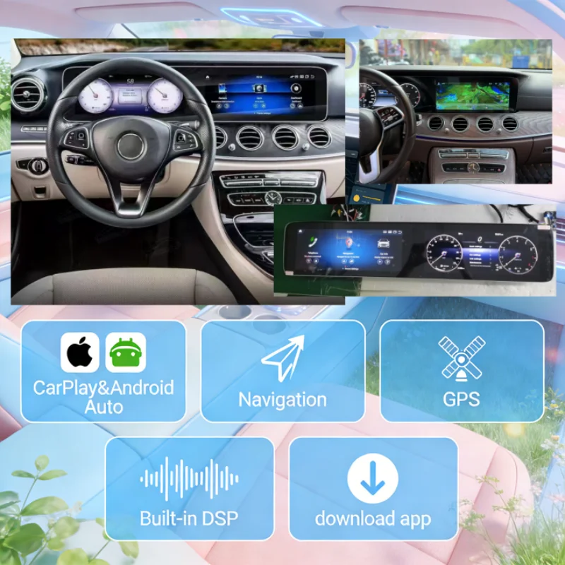 Wireless Carplay Android Auto Decoder For Mercedes Benz E-Class W213 2016-2023 Car Radio Multimedia Video Player GPS Navigation