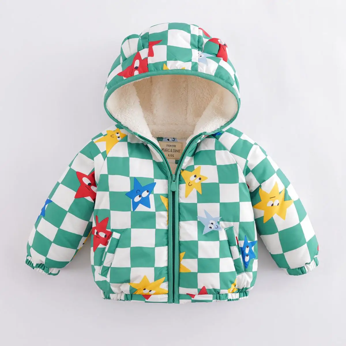 MARC&JANIE Boys Girls Autumn Winter Warm DuPont Sorona Padded Hooded Jacket 221081