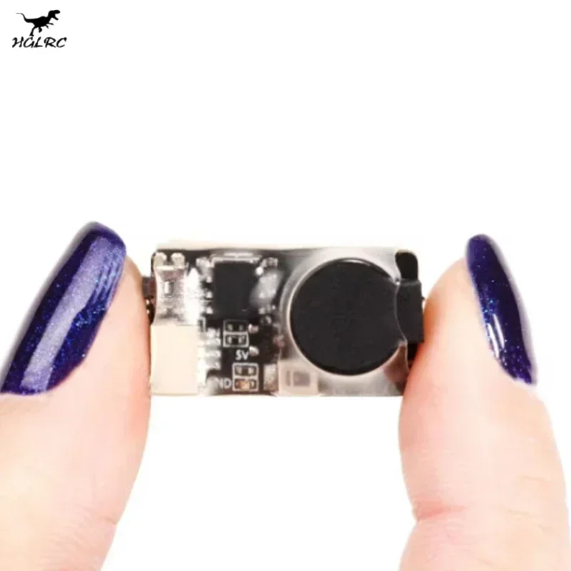 HGLRC Soter FPV 드론 버저 5V 100DB LED 내장 배터리 22X12X12mm RC 모델 비행기 FPV 레이싱 드론 DIY 부품