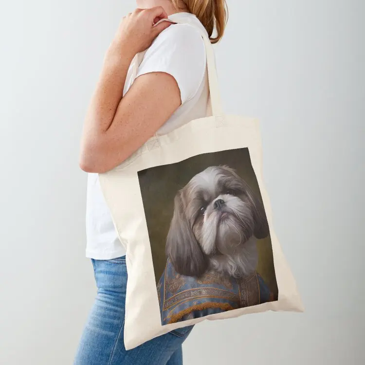 Shih Tzu Dog Breed Portrait Royal Renaissance Animal Painting Tote Bag