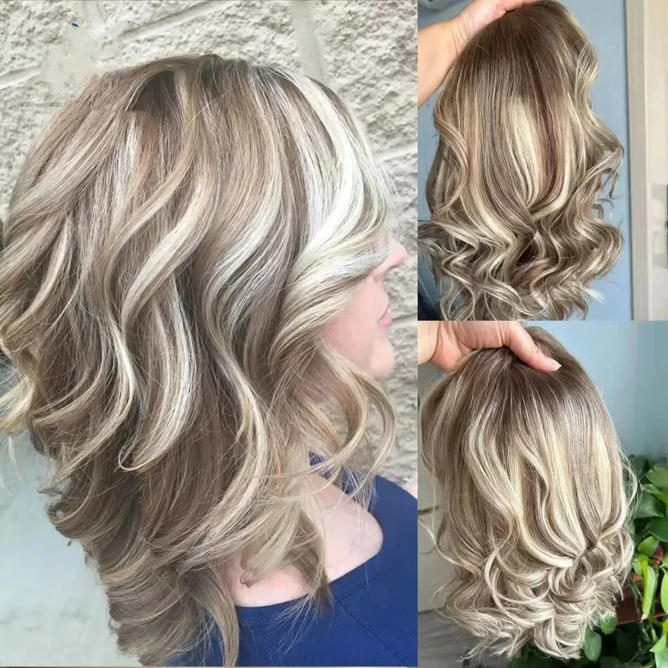 

Синтетические парики, парик Omber Platinum Blonde, модный парик с объемной волной на плечах, прозрачный парик с кружевным верхом, распродажа