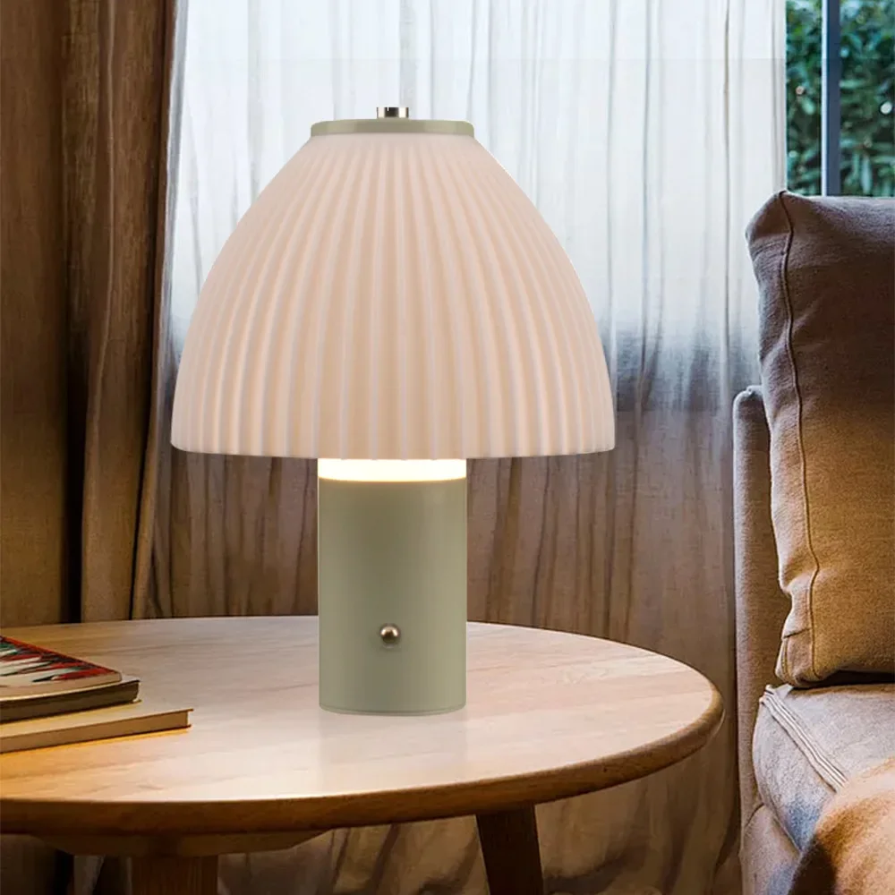 โคมไฟตั้งโต๊ะแบบชาร์จไฟได้ บรรยากาศทันสมัย ห้องนอน ห้องรับประทานอาหาร ไฟกลางคืน โคมไฟสำหรับตั้งแคมป์