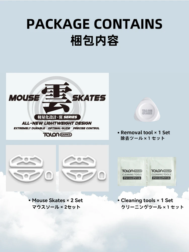 TALONGAMES Muis-Skates voor Razer DeathAdder V4 Pro, ultralichtgewicht, hoge duurzaamheid, langdurige prestaties, gebogen rand