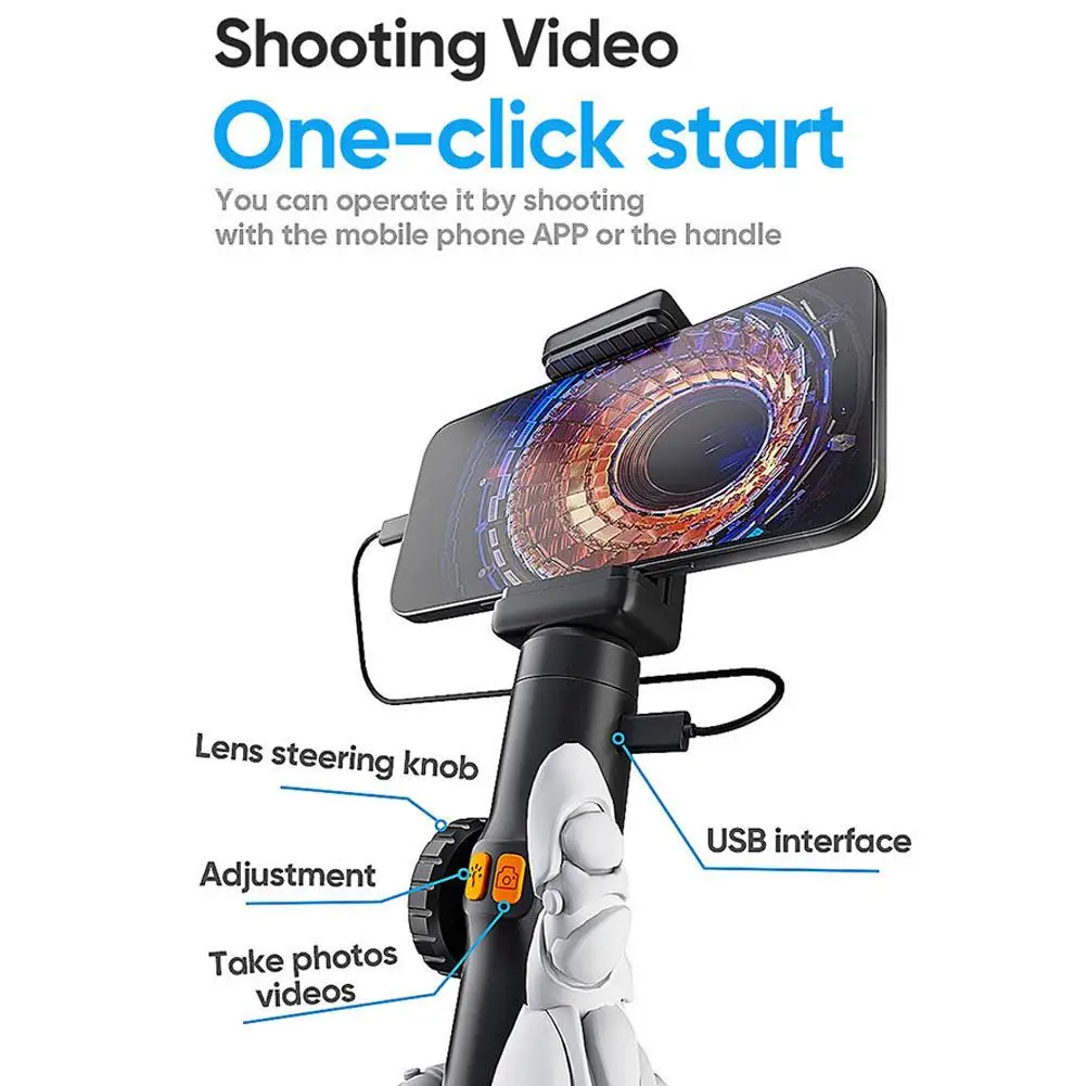 

5 million steering endoscope auto repair 360 rotary industrial HD inspection maintenance waterproof automobile tools engine Z8B8