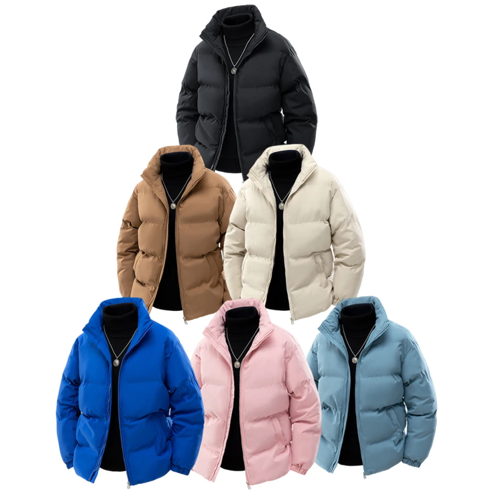 

Взимку 2023 года новый стиль толстого и теплого хлопкового пальто для мужчин, модная и повседневная однотонная спортивная куртка.