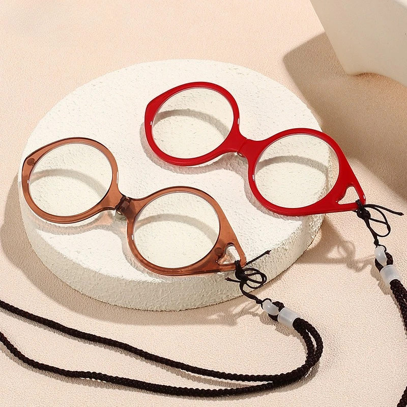 Fashion  Neck Hanging Foldable Reading Glasses +1.0 To +4.0 | Portable Hands-Free/Lightweight Magnifier for Seniors with Chain - Image 2