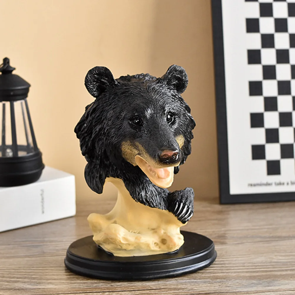 樹脂製のクマの彫刻,リビングルームの装飾,彫刻の手工芸品,置物,創造的なスタンディングベアの装飾
