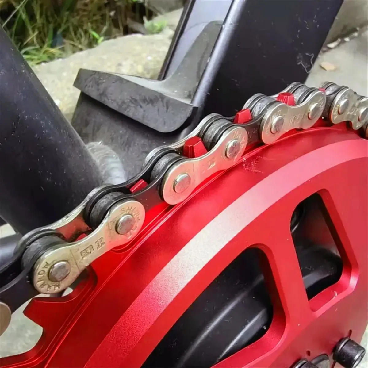 

AB31 Electric Bicycle 42T Chain Ring Offset Correction Aluminum Alloy Chain Link for BAFANG BBSHD E-Bike Accessories Red