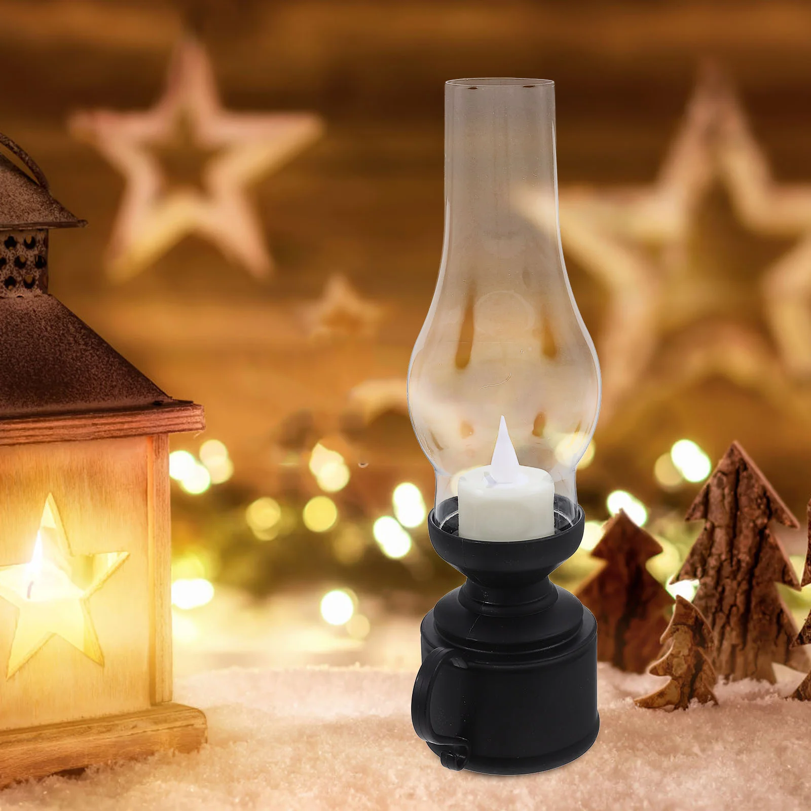 Linternas de luz LED de queroseno Retro, lámparas de plástico electrónicas, decoración decorativa de mano