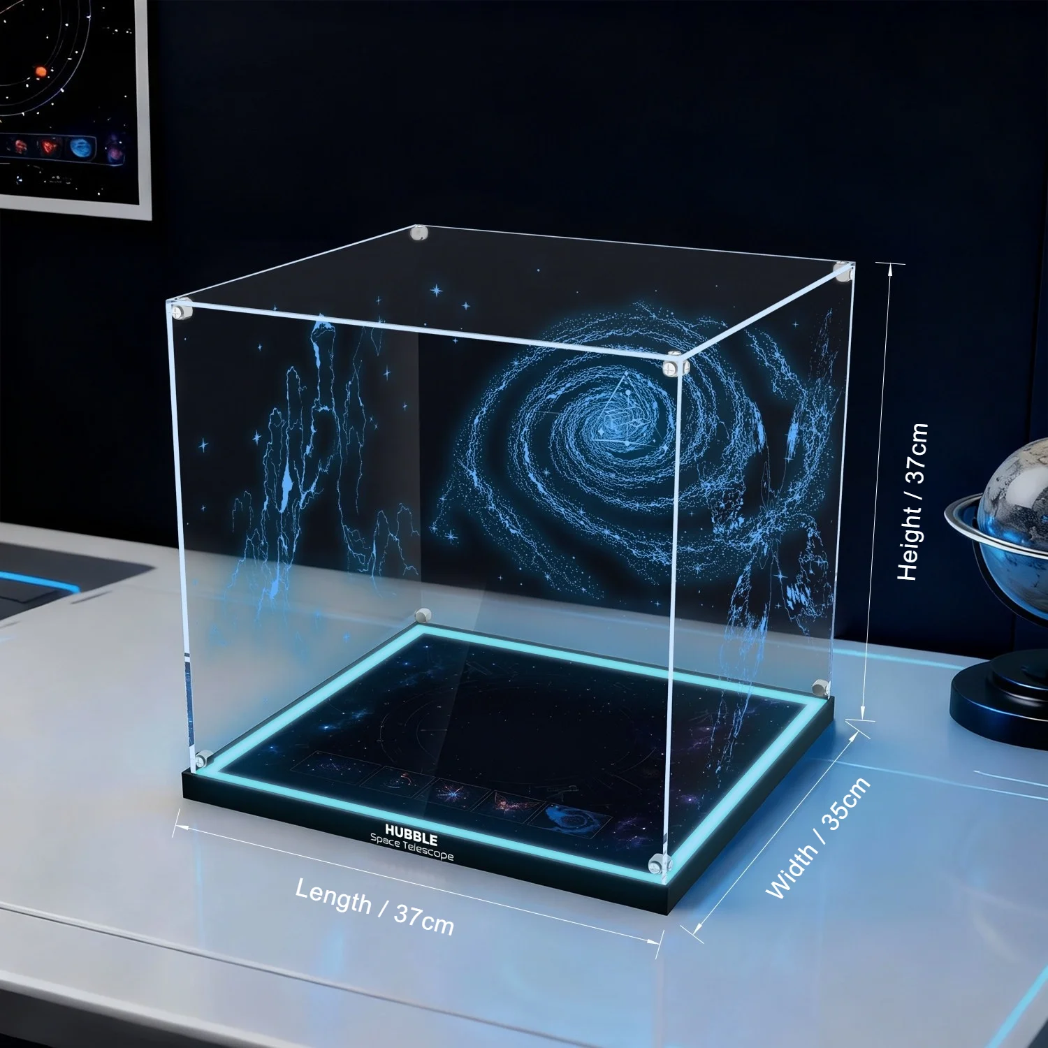 New 3mm Acrylic Dustproof Display Box for Lego 11382 Hubble Space Telescope Model Storage Box Organizer(Lego Set not Included)
