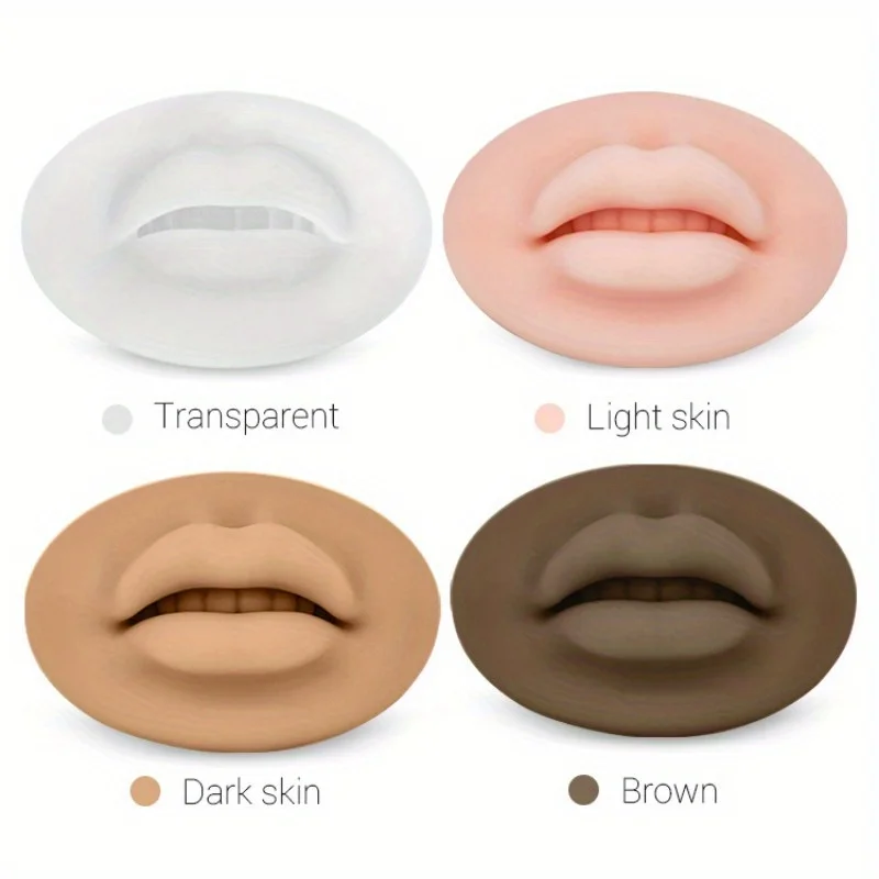 5D Realistic Silicone Lip Reusable Silicone Lip Practice Skins for Semi-Permanent Makeup & Tattoo Artists