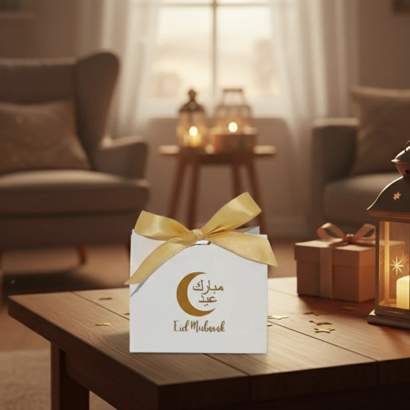 منظم هدايا مغلفة حلوى القمر المستوحى من رمضان، صندوق حلوى على شكل شريط، تخزين مريح لتزيين عطلة الشوكولاتة #2