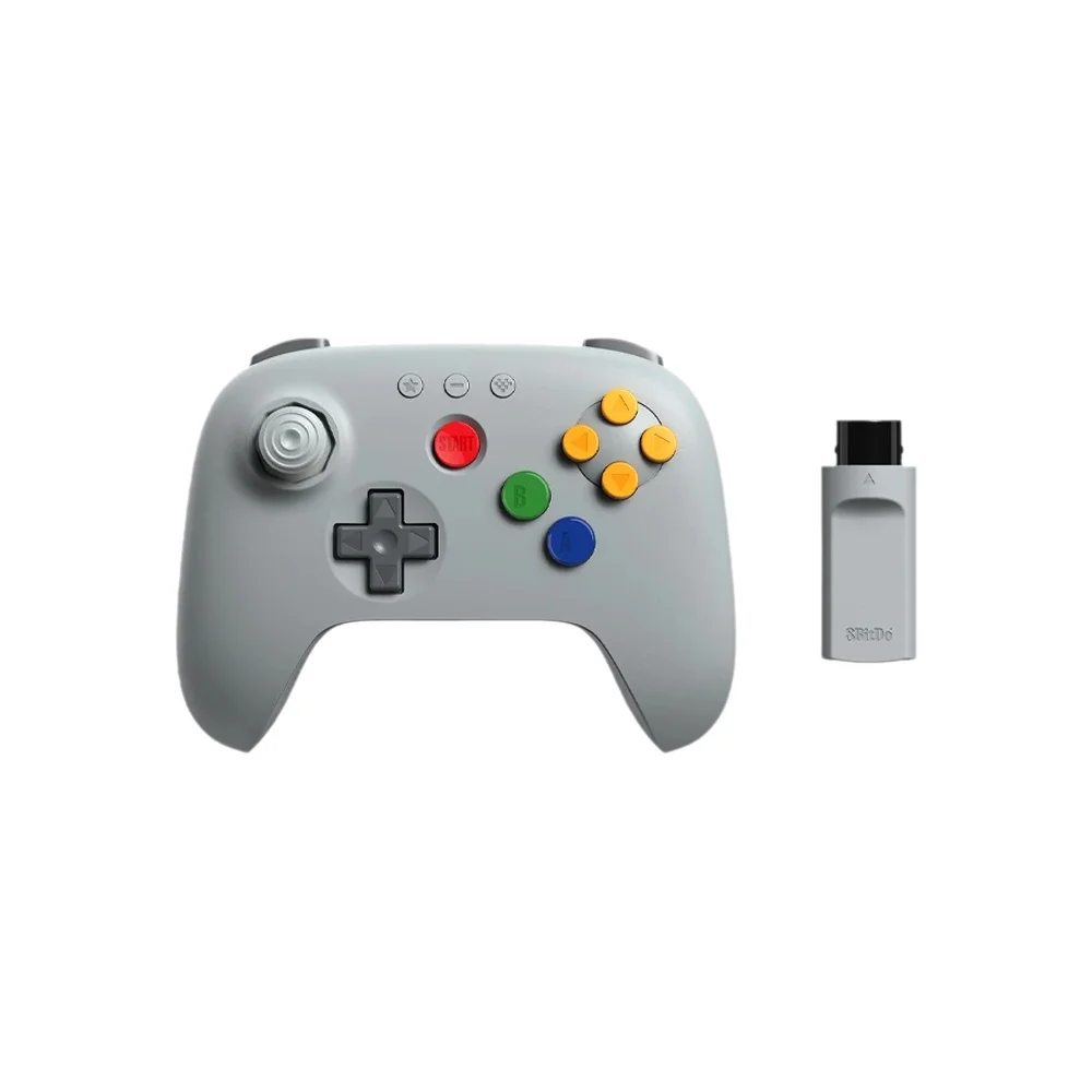 8BitDo N64 2.4G Kontroler do gier z efektem Halla, bezprzewodowy gamepad z adapterem do konsoli N64, analogowy 3D, kompatybilny z Windows 10 11 — zdjęcie produktu 7