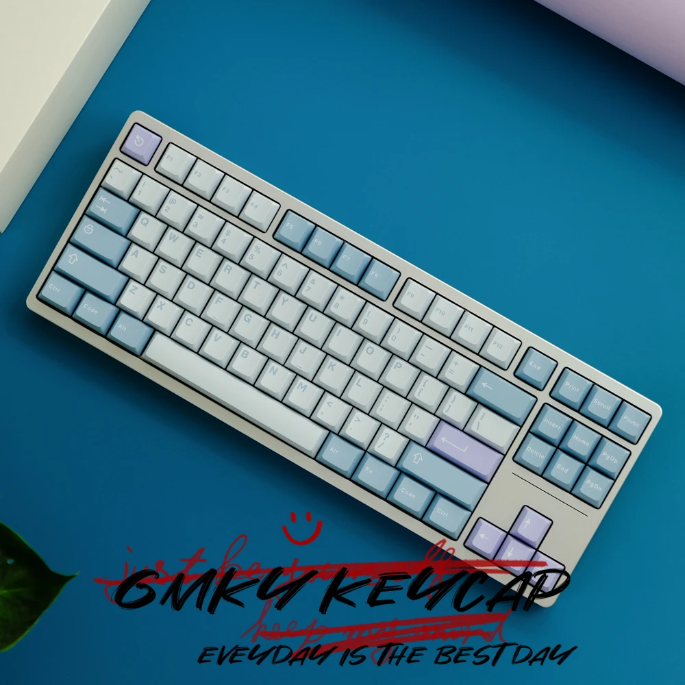 GMKY illusio Contrast Colors Keycaps Cherry Profile DOUBLE SHOT ABS FONT PBT Keycaps ABS Font for MX Switch Mechanical Keyboard