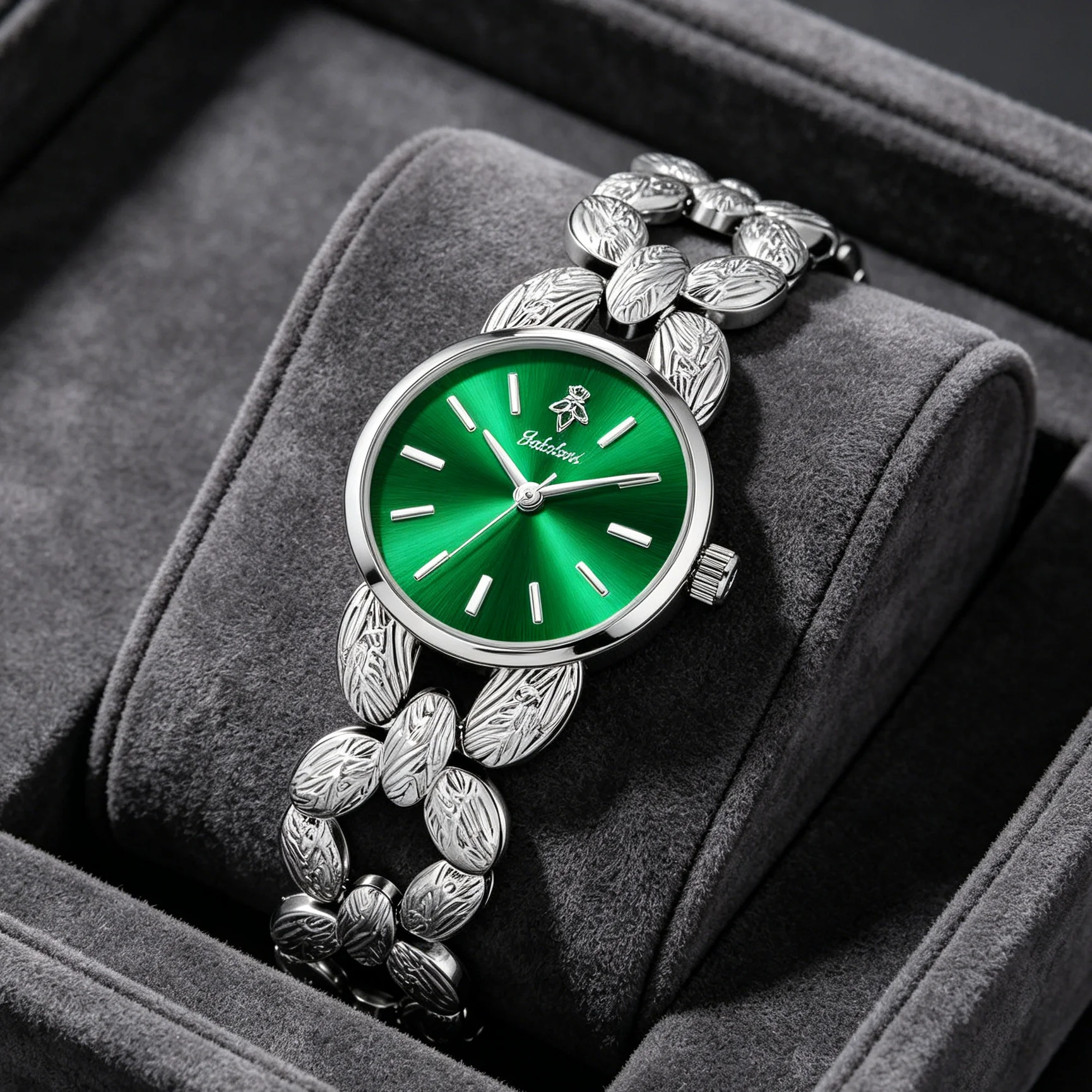 Yalalusi Vintage Bracelet Watch Women Green Dial Small Round Dial Luxury Waterproof Ladies Quartz Wristwatch Elegant Jewelry Gift Watch
