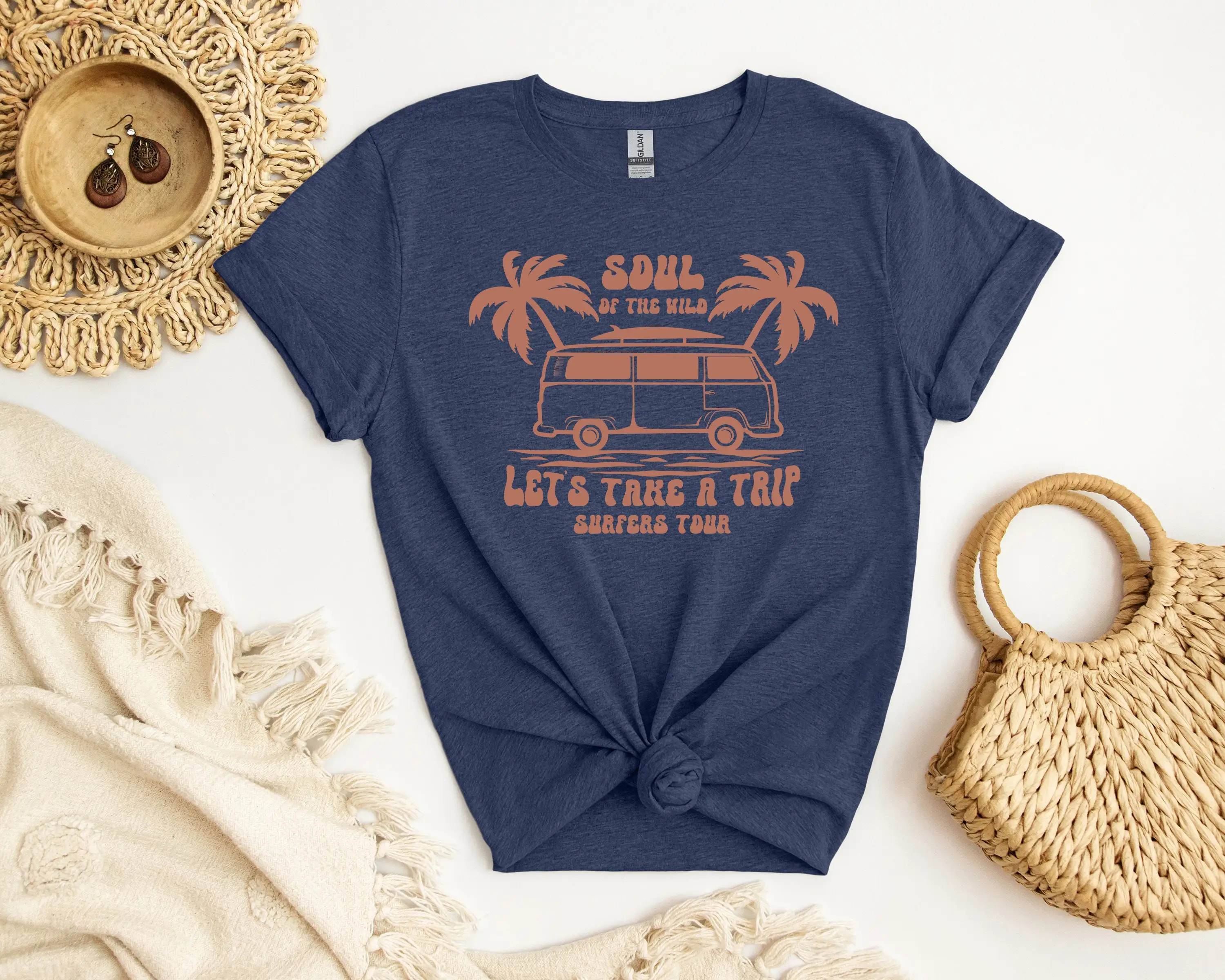 Soul Of The Wild Lets Take A Trip T Shirt Vacation Adventure Travel Road Camping Summer Vibes Trendy