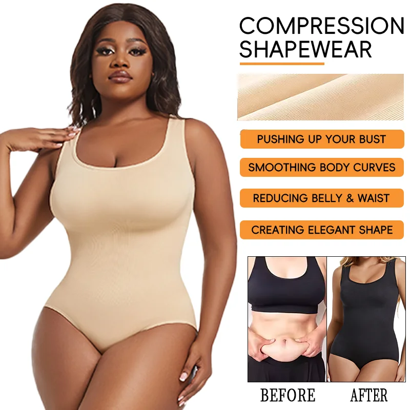 Mulheres plus size compressão  - Shapewear Bodysuit Firm avaliação e preço