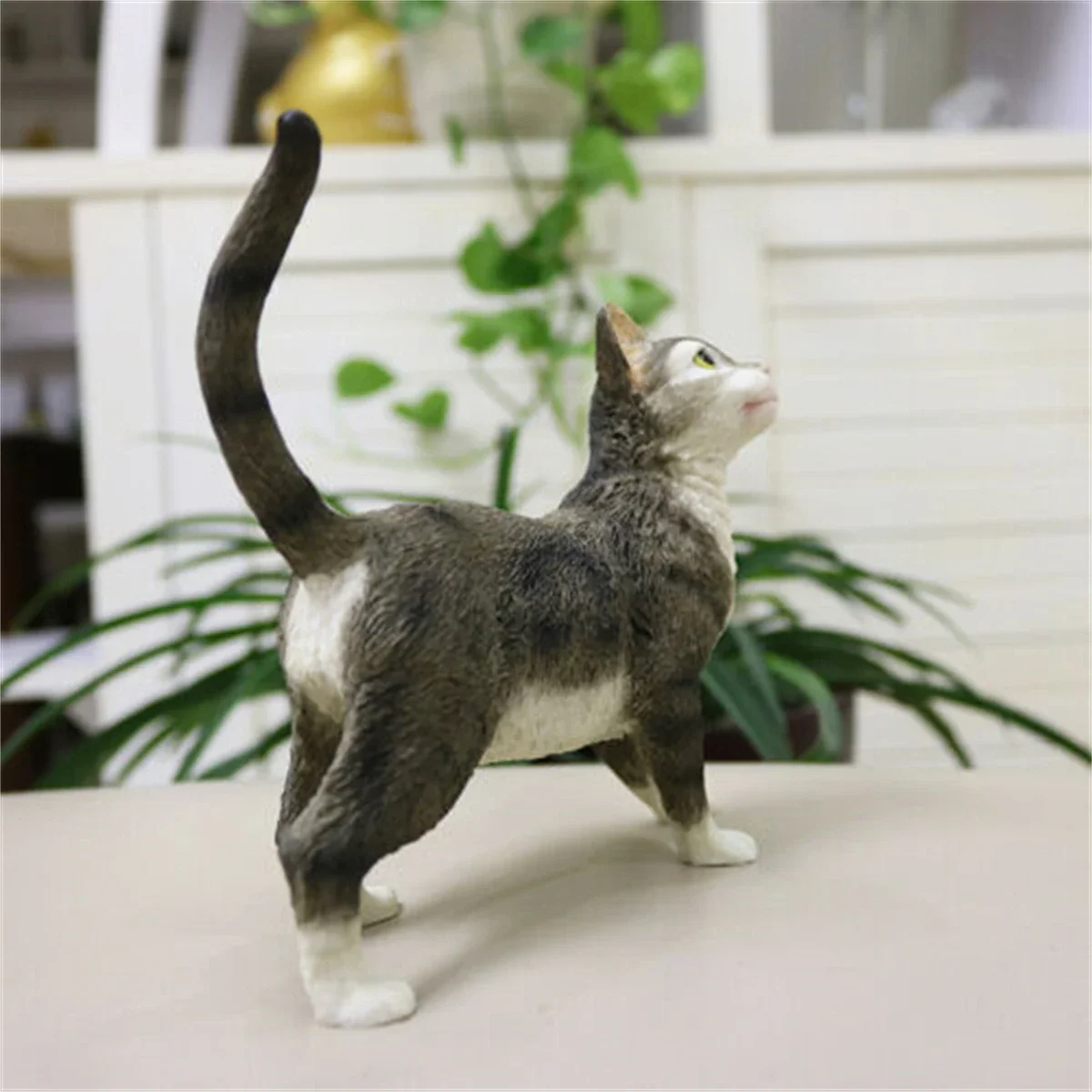 JJM American Wirehair Cat Pet Figure Kitten Animal Collector Toy Decoration Gift Crafts Souvenirs  Decor Vehicle Simulation