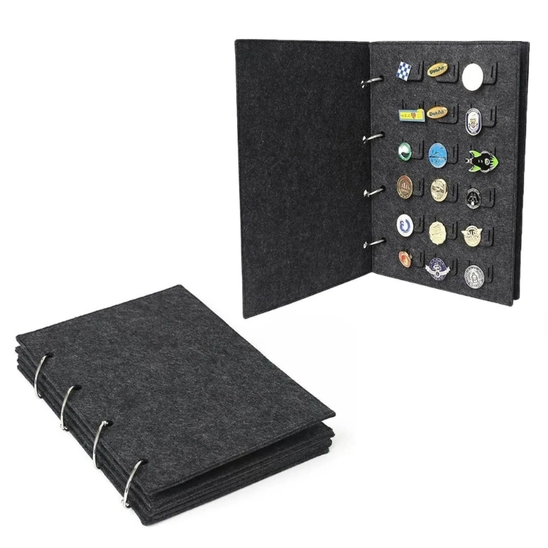 Elegant Jewelry Display Stand Pin Storage Bag Jewelry Display Book Pin Organizers Booklet for Pins Medals and Earrings