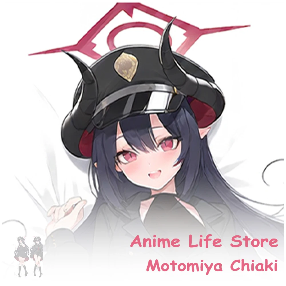 Game Blue Archive Motomiya Chiaki Body Dakimakura Cover Anime Double-Sided Print Pillowcase Hugging Fullbody Otaku Cushion Cover