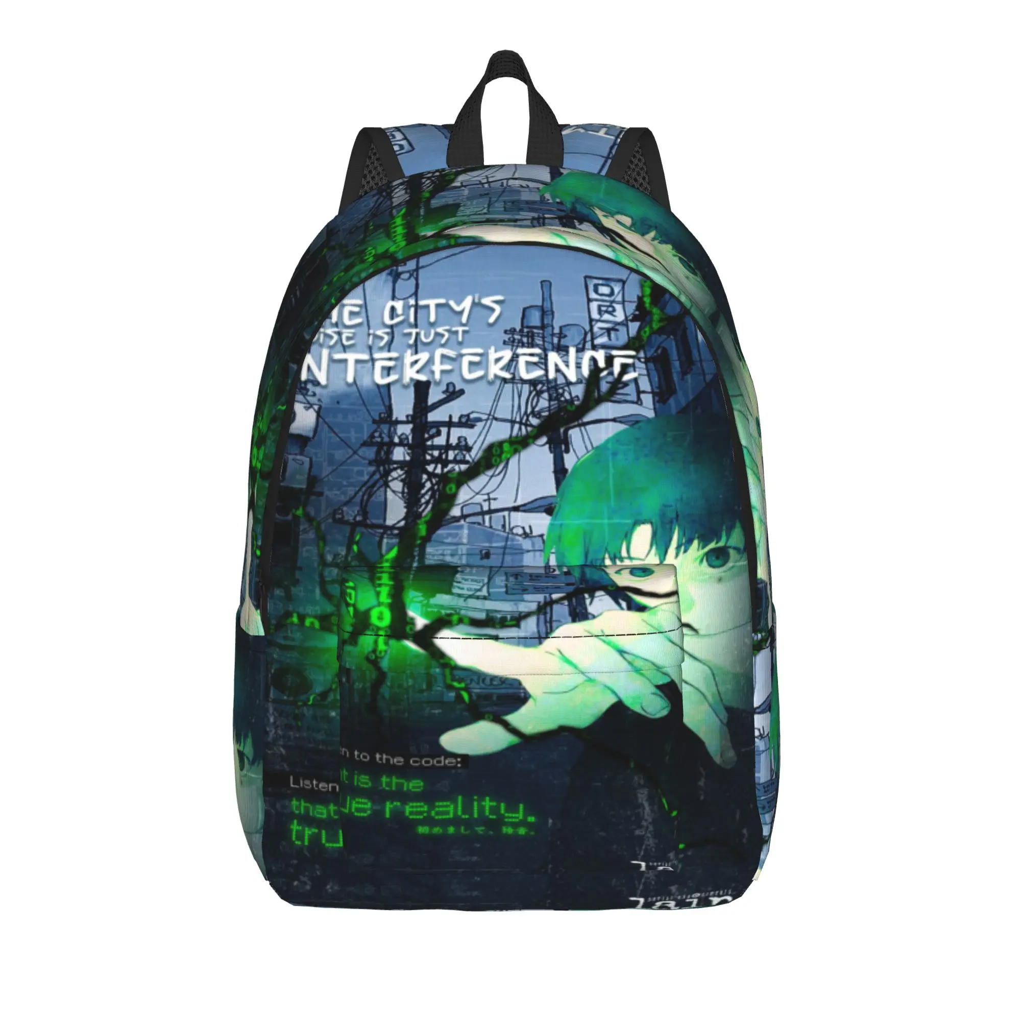 Serial Experiments Lain Lwakura  Backpack for Men Women Fashion Student Business Daypack  Laptop Computer Canvas Bags