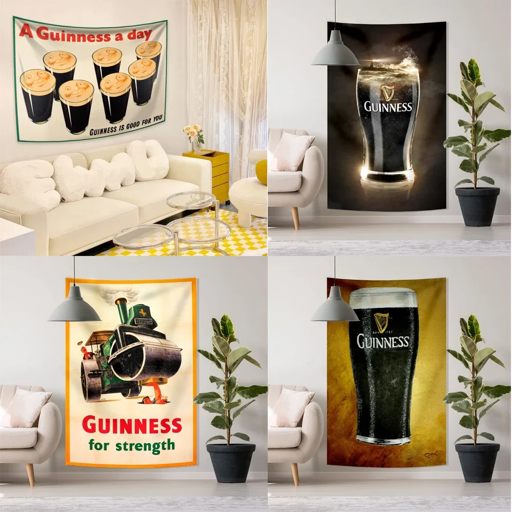 3x5ft  Beer The World's No. 1 Stout Brand Tapestry for Home Decor College Dorm Bedroom Living Room Party Decorations