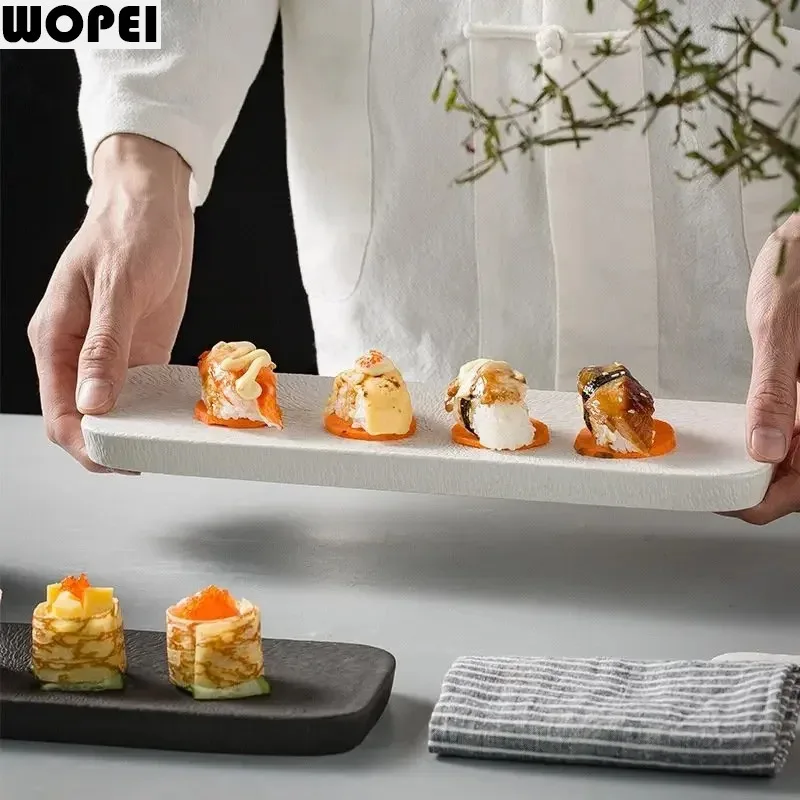 Ceramic Sushi Plate Restaurant Dessert Plate Cake Plate Snack Plates Sashimi Plates Serving Plates Molecular Cuisine Tableware