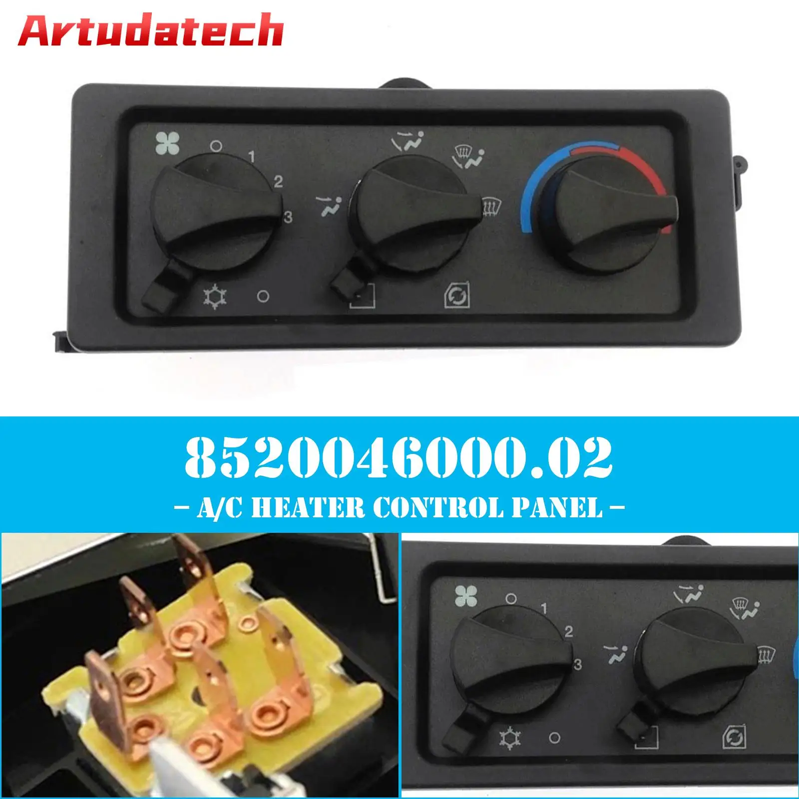 

Artudatech A/C Heater Control Panel for Freightliner FL60 FL70 C840 8520046000.02 Car Accessories