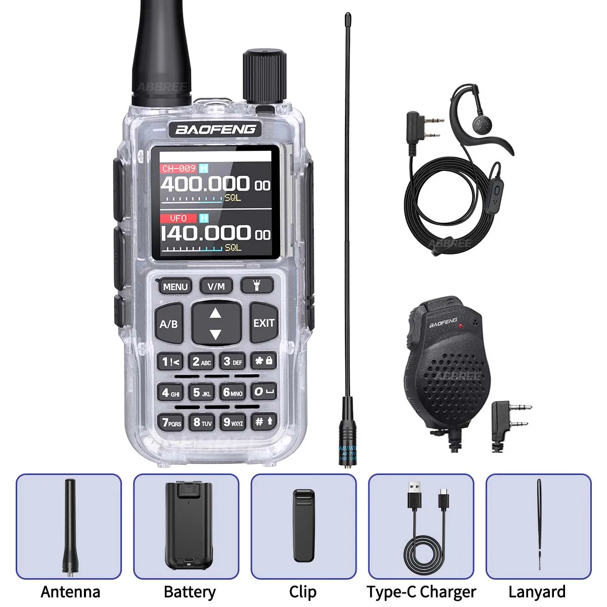 BAOFENG MINI 5 Walkie Talkie 2200mAh Batterij APP Bluetooth Programmering Lange afstand Dual PTT Nieuw geüpgradede UV-5R MINI Ham Radio
