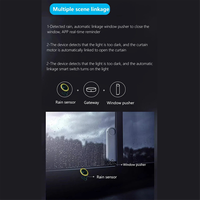 ABJG-Tuya Smart Zigbee Rain Sensor with Light Detector Solar Operated IPX6 Waterproof Rain Detector