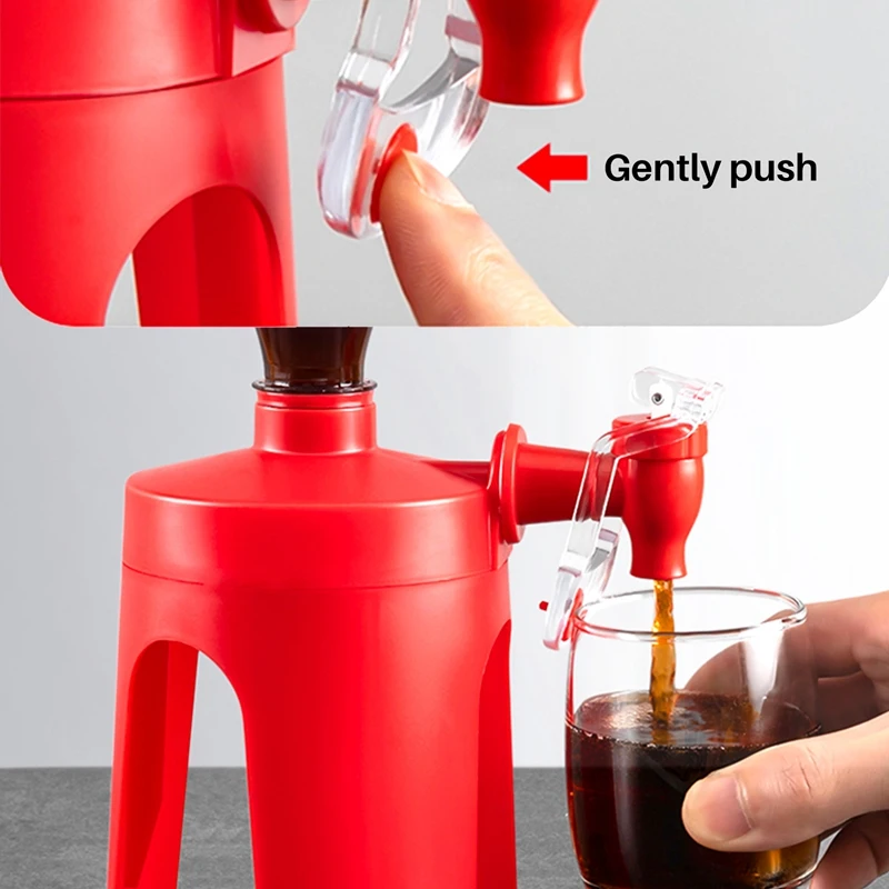 EAS-Soda Dispenser Fizz Dispenser Drink Dispenser Water Dispenser Party Cola Sprite, Red