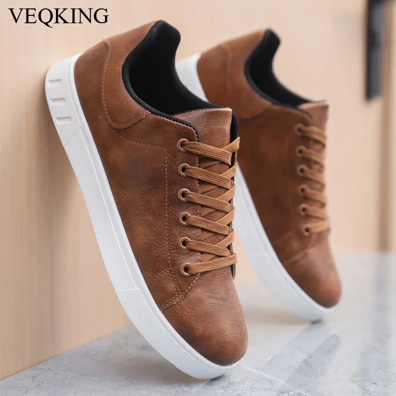 VEQKING Light Weighted Shoes for Men, Fashion Walking Shoes, Casual Sneakers, Splash Resistance Skateboarding Shoes