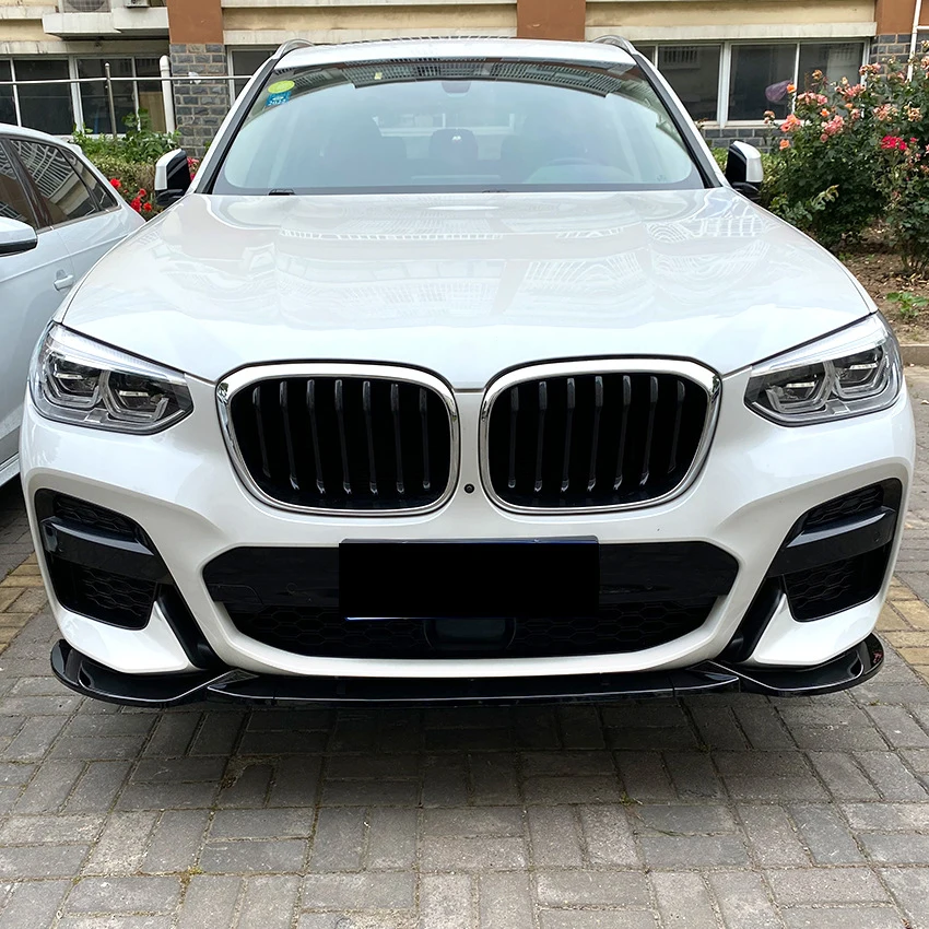 

Front Bumper Lip Spoiler For BMW X3 X4 G01 G02 M Pack 2018-2021 Front Bumper Protector Lower Blade Splitter Car Styling