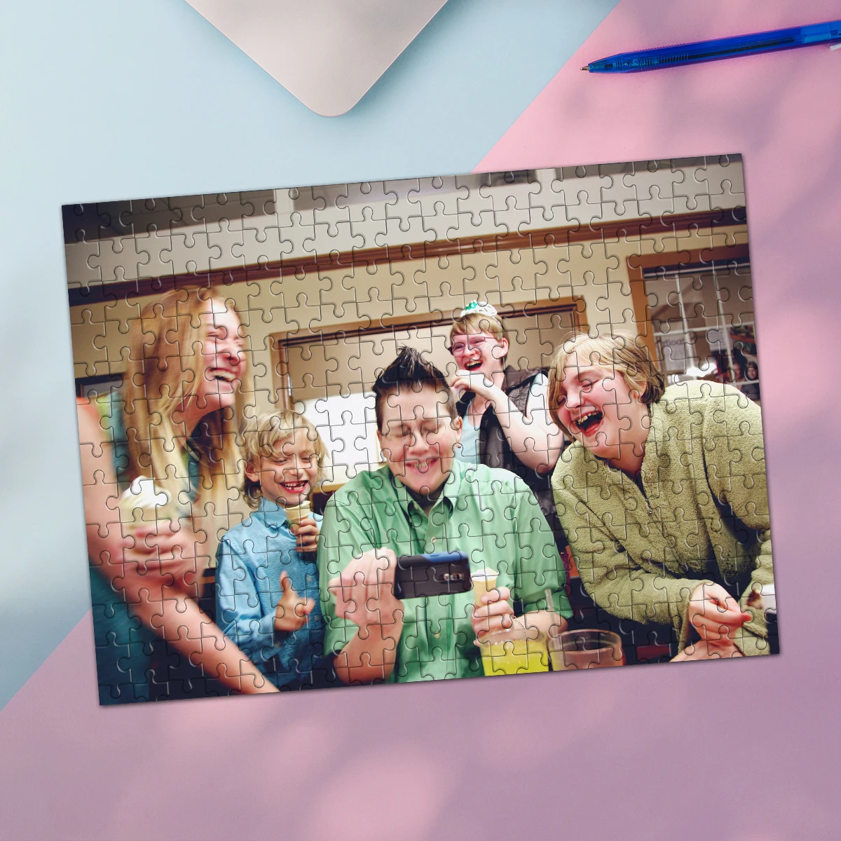 35/300/500/1042pcs Puzzle Foto Kustom Personal Untuk Pertemuan Keluarga Untuk Dia Keluarganya Teman Anak-Anak Untuk Ulang Tahun