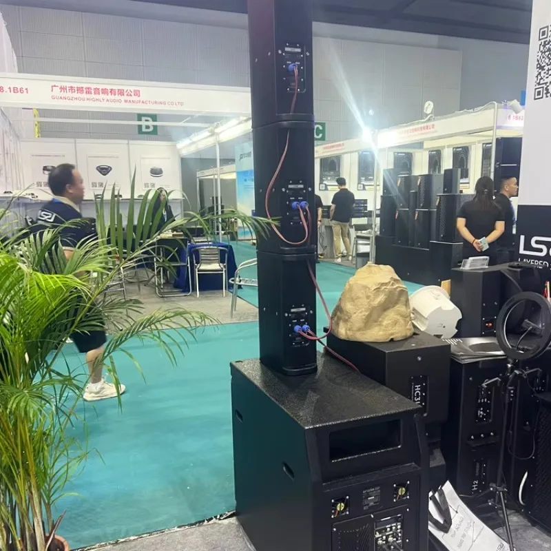 Active Line Array Audio Floor Standing Full Range Speaker for Large Stage Banquet Hall Performance