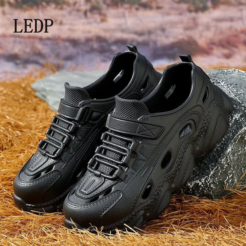 LEDP Brand Deodorant Sports Men's Summer Wear 2024 New Thick Sole Non-slip Beach Breathable Sandals for Men Outdoors