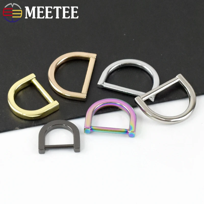 5/10Pcs 13/16/19/25mm Metal D Ring Buckle Seamless Bags Strap Webbing Connect Clasp Rings Hook Buckles DIY Hardware Accessories