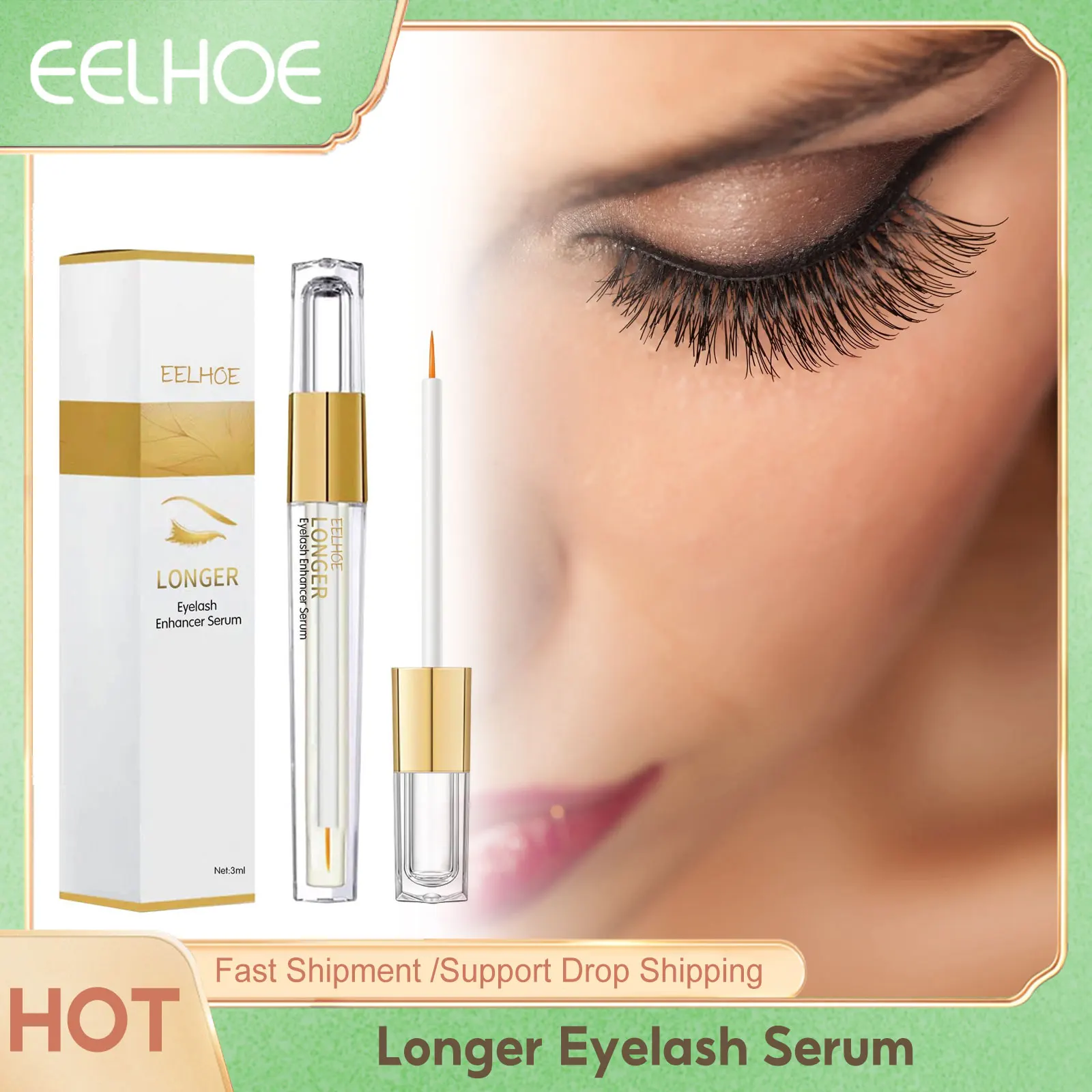 

EELHOE Eyelash Growth Serum Thickening Eyelash Enhancer Longer Lashes Growth Moisturizing Lash Lengthening Serum Eyebrow Essence