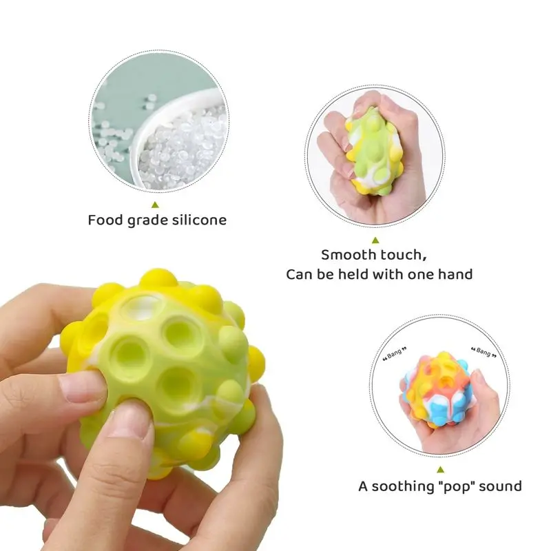 Silicone Decompression Balls Unique Slow Rebound Press Toys Are Montessori-Inspired Playtime With Sound Spheres!