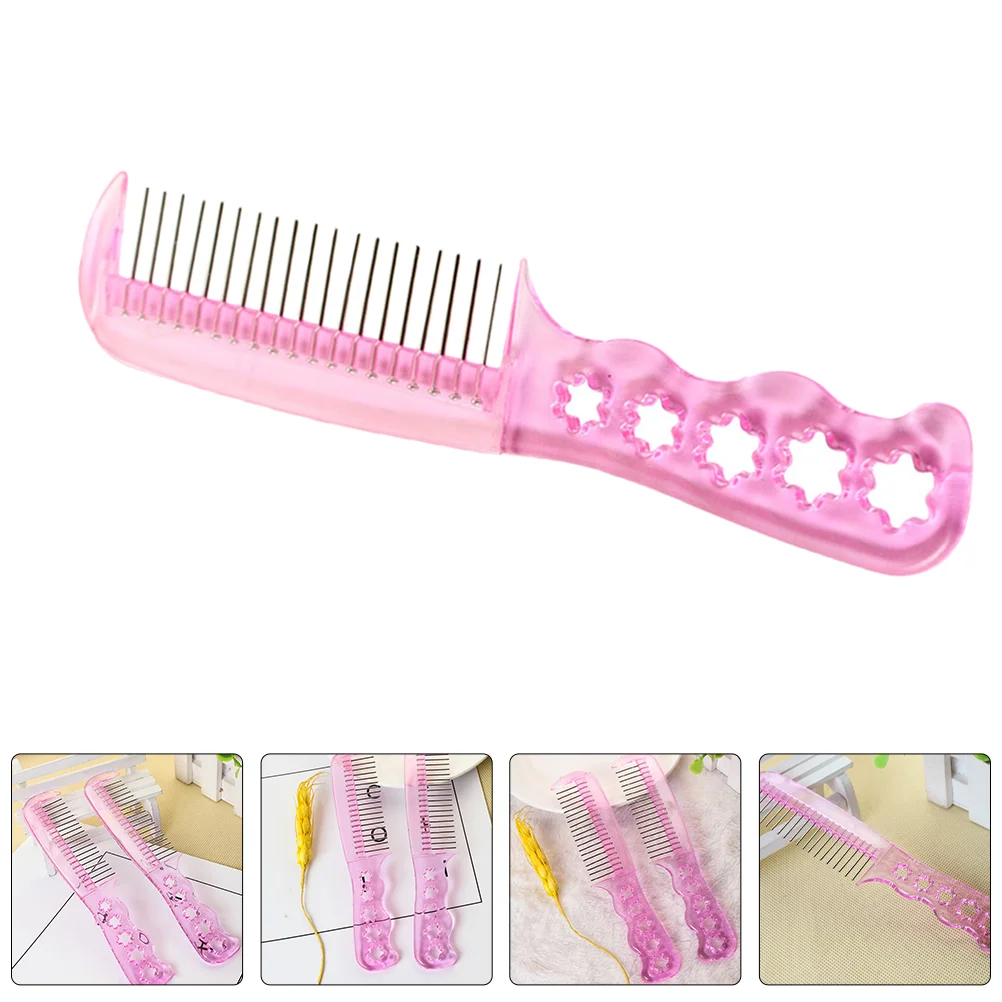 4 Pcs Wigs Steel Comb Hairdressing Combs Brush Modeling Household Women Pink Tooth Extension Women's